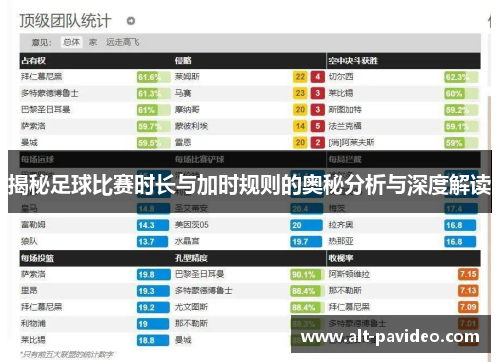 揭秘足球比赛时长与加时规则的奥秘分析与深度解读
