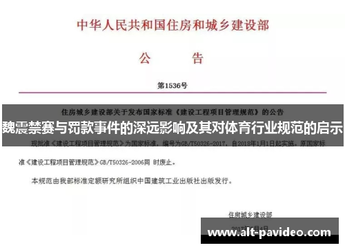 魏震禁赛与罚款事件的深远影响及其对体育行业规范的启示